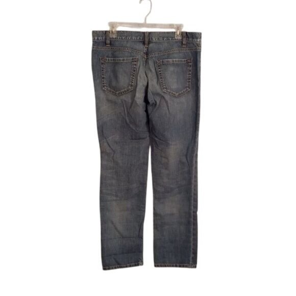 Ann Taylor Loft Size 8 Jeans Boyfriend Distressed Blue Denim - Picture 10 of 13